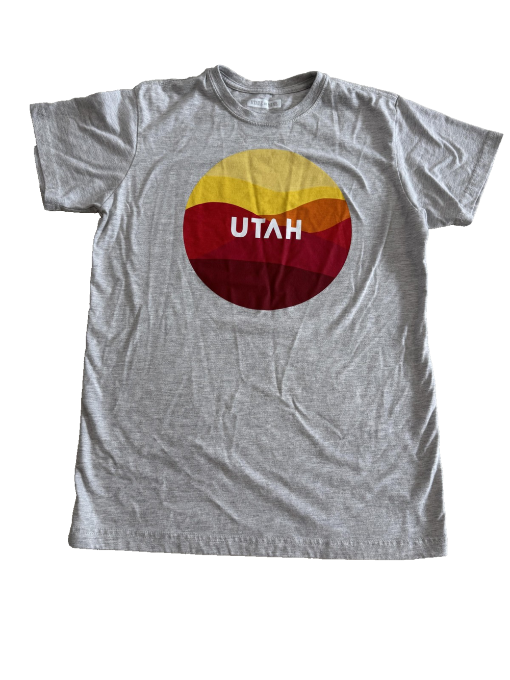 Utah Shirt Mens Medium Gray State Pride Graphic Tee Short Sleeve Outdoors Hiking